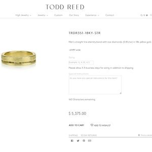Todd Reed Men's Ring RAW DIAMOND in 18K GOLD